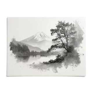 Black And White Print, shown as an unframed paper print on a plain white background
