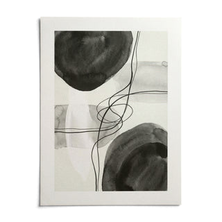 Black And White Wall Art, shown as an unframed paper print on a plain white background