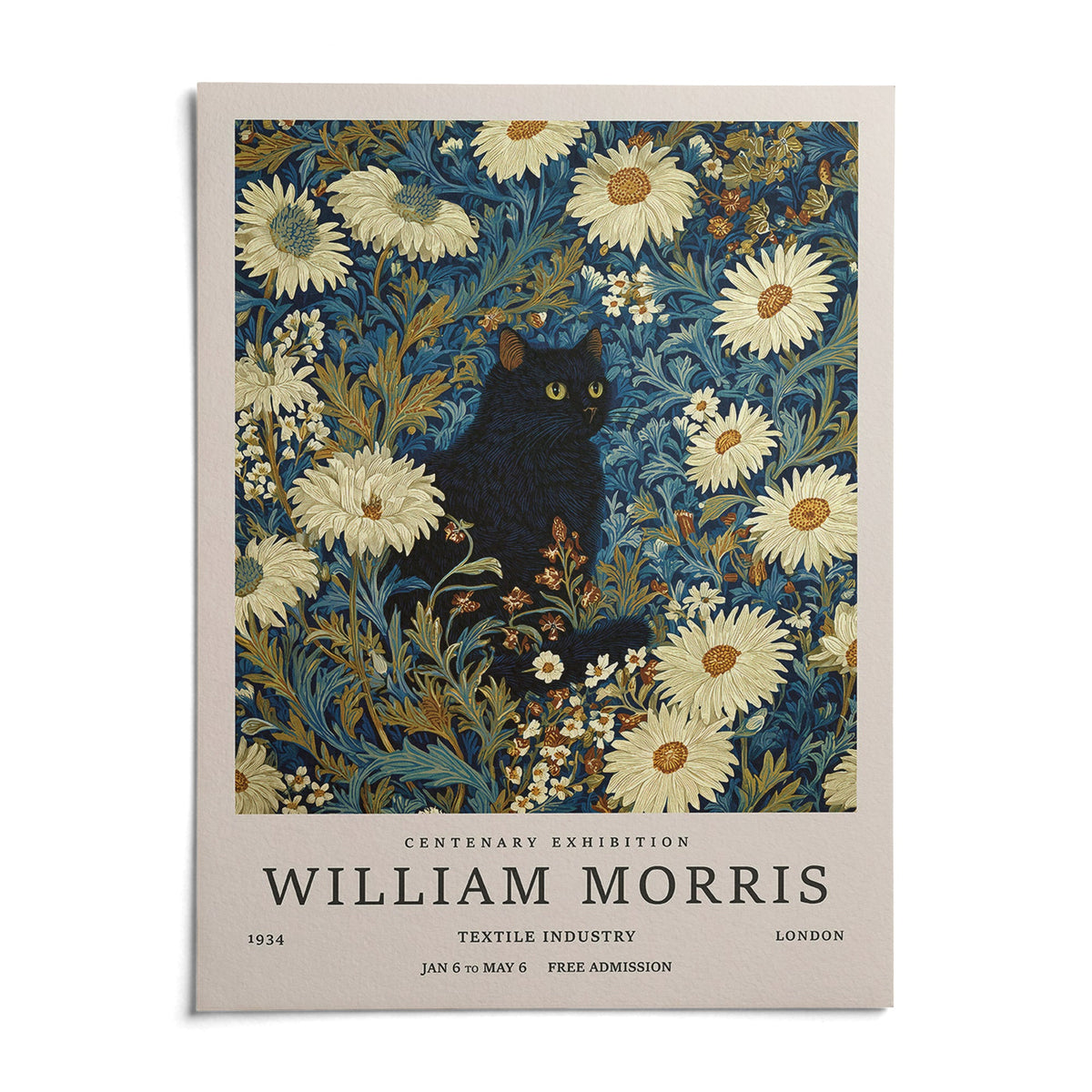 Night Garden as it arrives: an unframed matte paper print