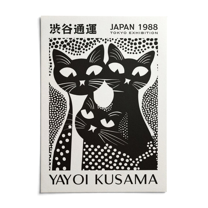 Black Cat Poster Art, shown as an unframed paper print on a plain white background
