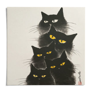 Black Cat Poster, shown as an unframed paper print on a plain white background