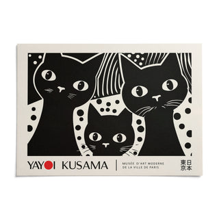 Black Cat Wall Art, shown as an unframed paper print on a plain white background