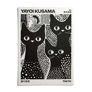 3 Black Cats as it arrives: an unframed matte paper print