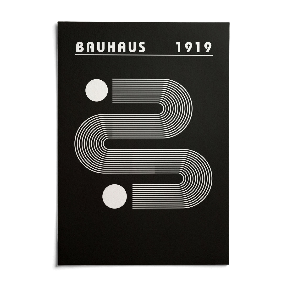 Black Minimalist Art, shown as an unframed paper print on a plain white background