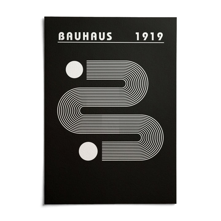 Black Minimalist Art, shown as an unframed paper print on a plain white background