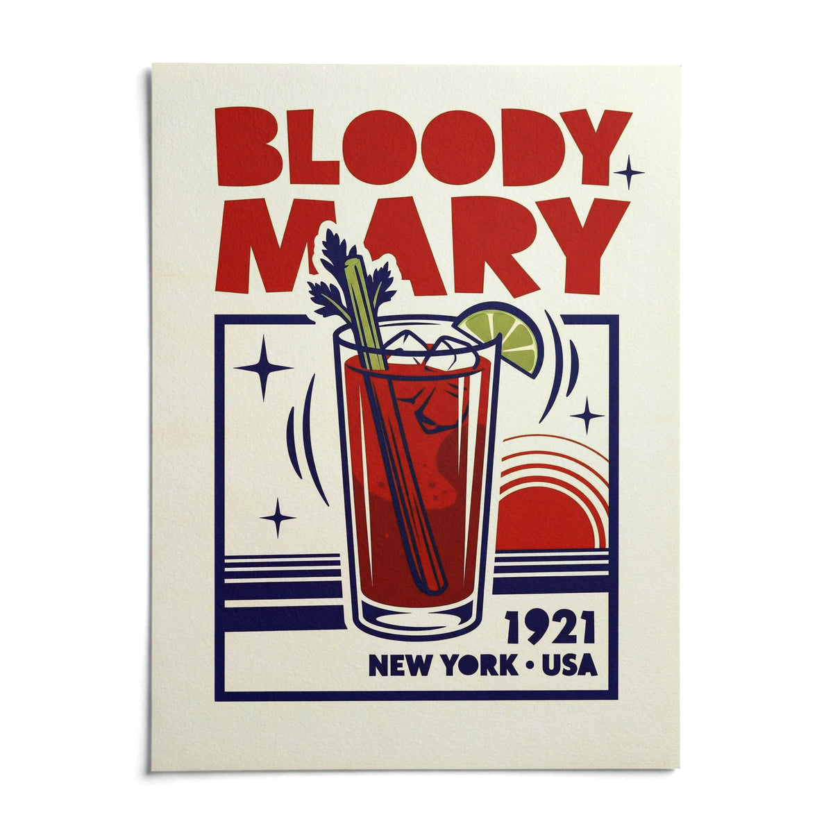 Bloody Mary Poster, shown as an unframed paper print on a plain white background
