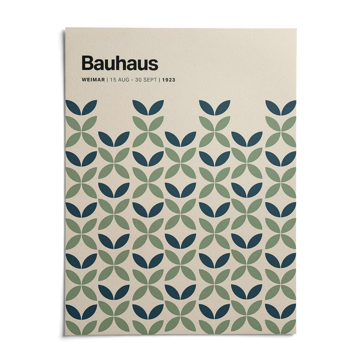 Blue and Green Wall Art, shown as an unframed paper print on a plain white background