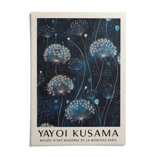 Blue and White Wall Art, shown as an unframed paper print on a plain white background