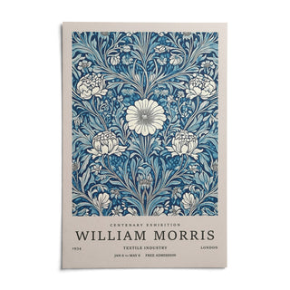 Blue Botanical Prints, shown as an unframed paper print on a plain white background