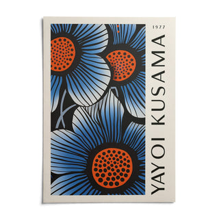 Blue Living Room Wall Art, shown as an unframed paper print on a plain white background