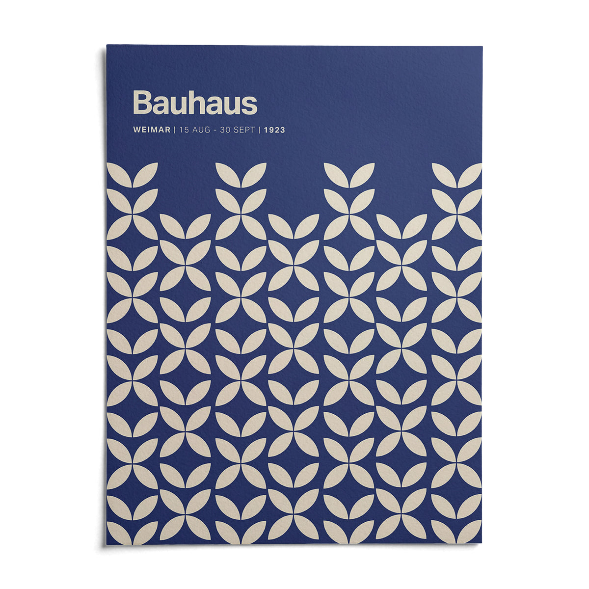 Blue Modern Wall Art, shown as an unframed paper print on a plain white background