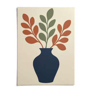 Blue Vase Print, shown as an unframed paper print on a plain white background
