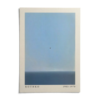 Blue Wall Art, shown as an unframed paper print on a plain white background