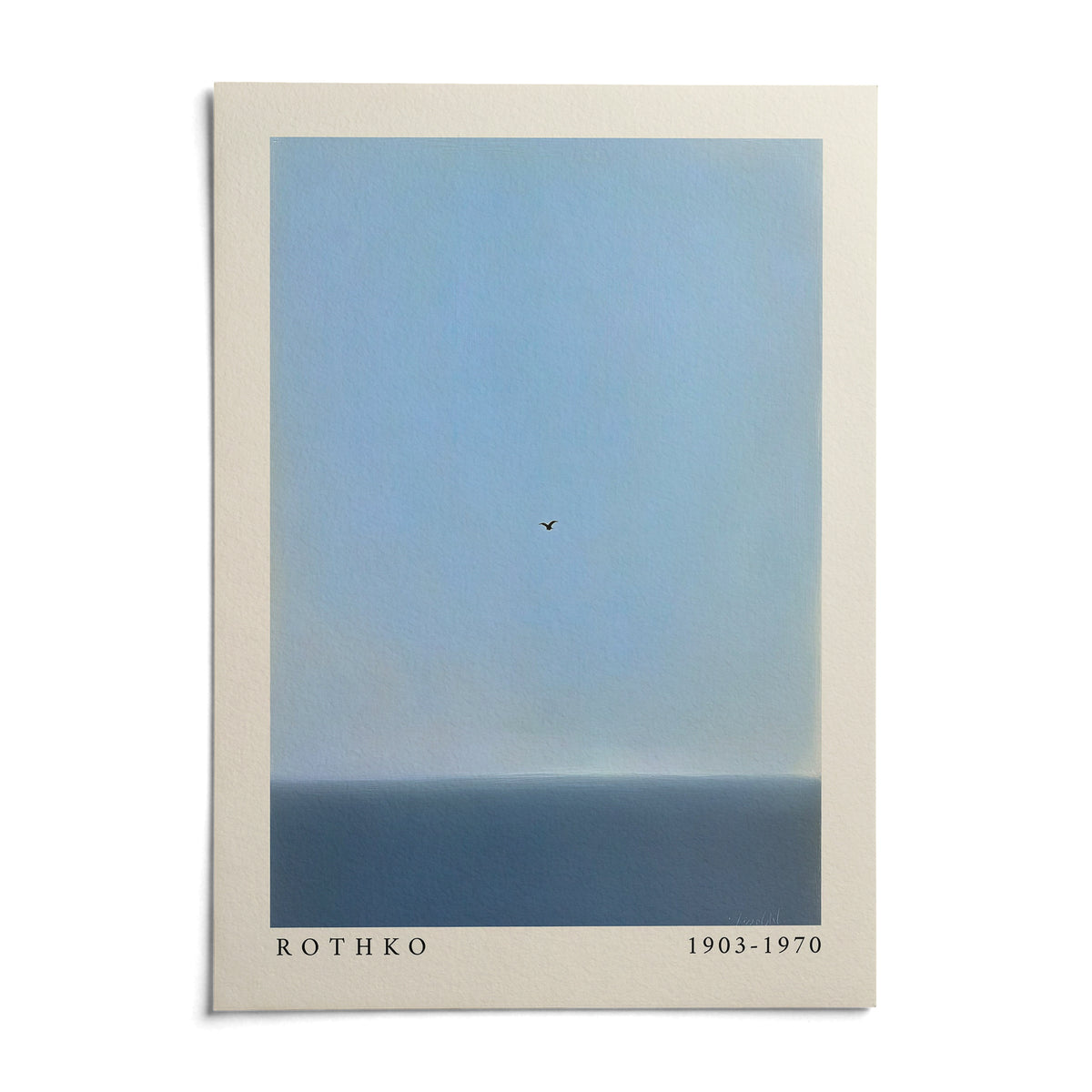 Blue Wall Art, shown as an unframed paper print on a plain white background