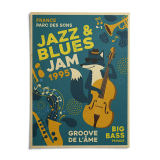 Blues Concert Print, shown as an unframed paper print on a plain white background