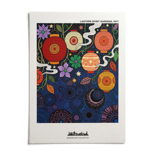 Bohemian Lantern Poster, shown as an unframed paper print on a plain white background