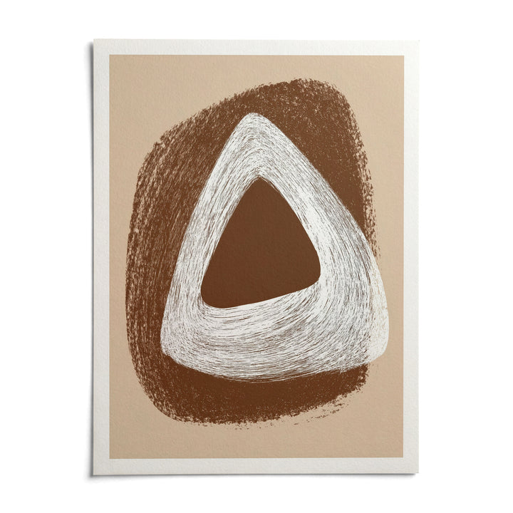Boho Geometric Art Print, shown as an unframed paper print on a plain white background