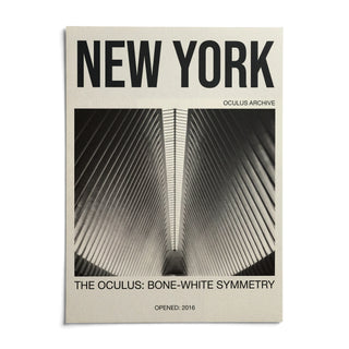 Bone White Architecture Print, shown as an unframed paper print on a plain white background