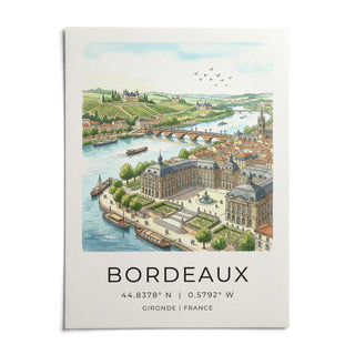 Bordeaux City Art, shown as an unframed paper print on a plain white background