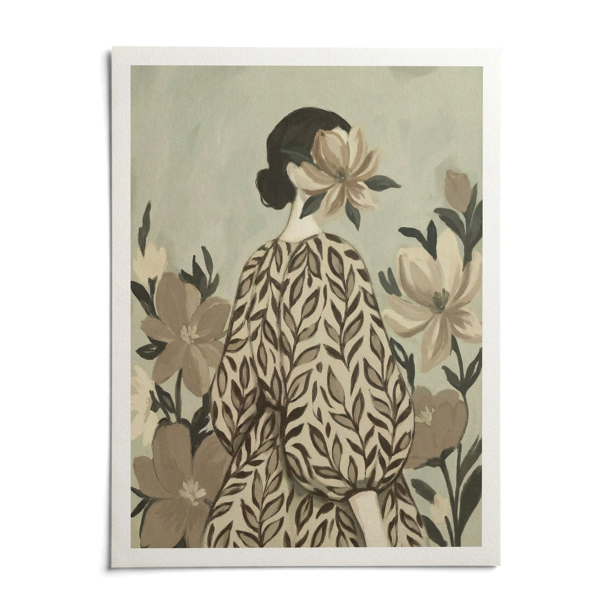 Botanical Portrait Painting, shown as an unframed paper print on a plain white background