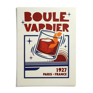 Boulevardier Cocktail Print, shown as an unframed paper print on a plain white background