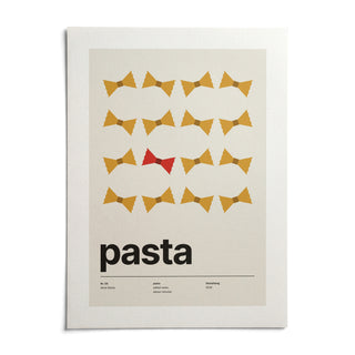 Bow Tie Pasta Print, shown as an unframed paper print on a plain white background