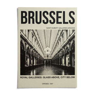 Brussels Gallery Print, shown as an unframed paper print on a plain white background