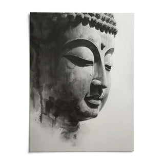 Buddha Art Print, shown as an unframed paper print on a plain white background