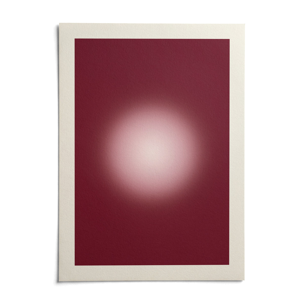 Burgundy Aura Print, shown as an unframed paper print on a plain white background