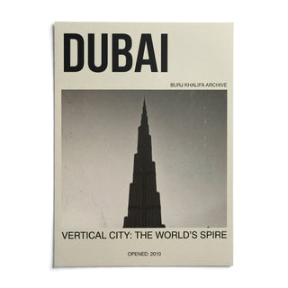 Burj Khalifa Art Print, shown as an unframed paper print on a plain white background