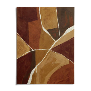 Burnt Orange Abstract Art, shown as an unframed paper print on a plain white background