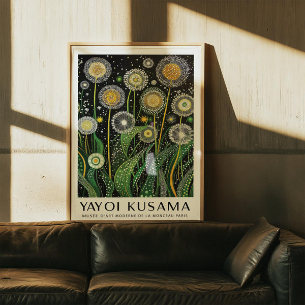 Modern botanical wall art using fine dots and organic patterns.