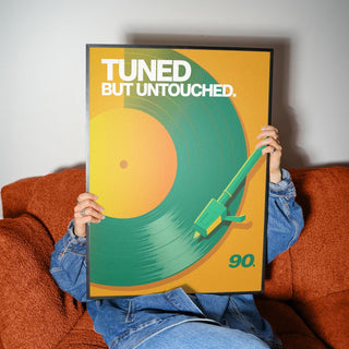 Vinyl record art print with clean lines and stylized texture.