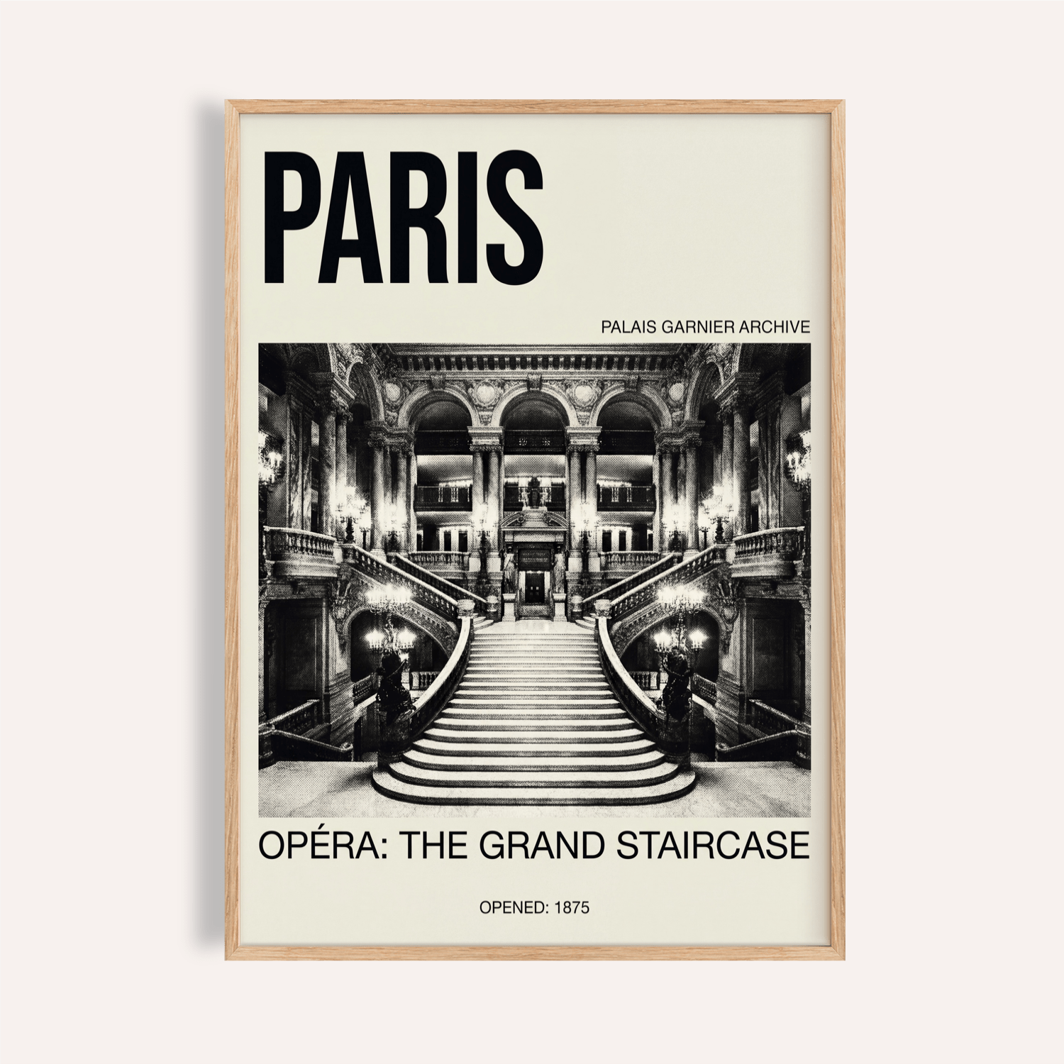 Paris Opera Art Print | Black and White Poster