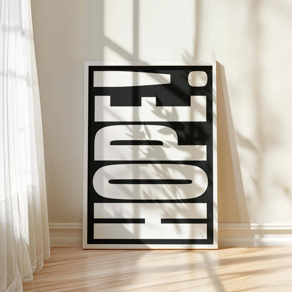 HOPE typography poster for wall art.