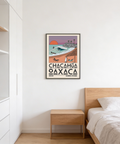 Surf art print of Chacahua Oaxaca with geometric typography