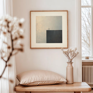 Existentialist conceptual print with a mysterious void and deep symbolism