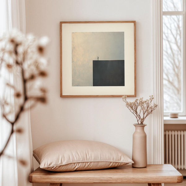 Existentialist conceptual print with a mysterious void and deep symbolism