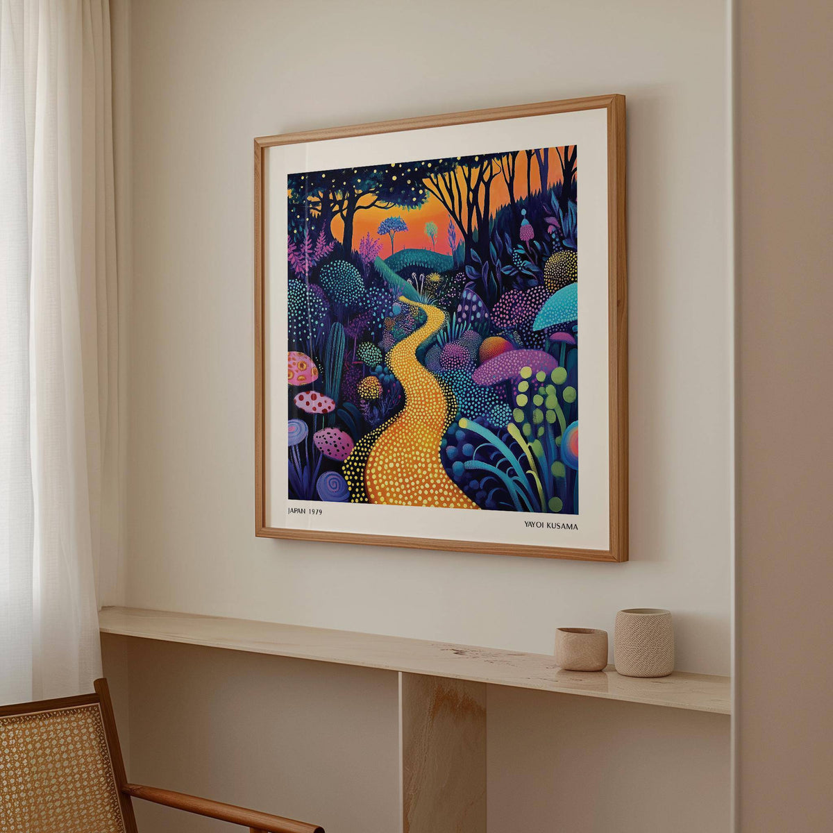 Polka dot pop art perfect for eclectic modern interiors