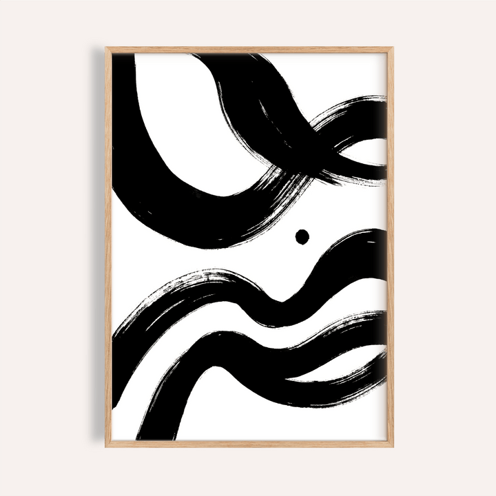 black and white paintings abstract print for living room wall art