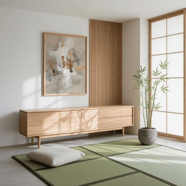 Neutral Tones Art poster with Beige hues for minimalist bedroom wall decor