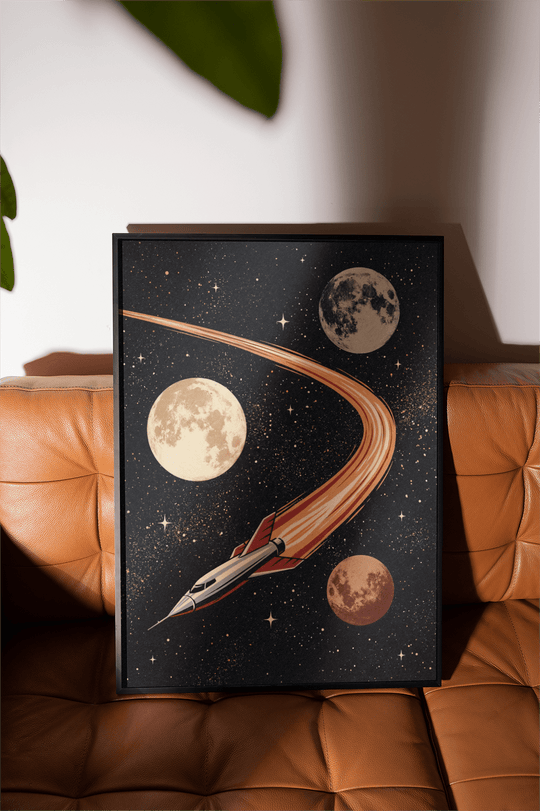 Affiche rétro spatiale