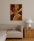 Burnt Orange Abstract Art art print for entryway in abstract wall art style