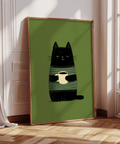Grumpy Cat Wall Art green themed wall art for minimalist rooms