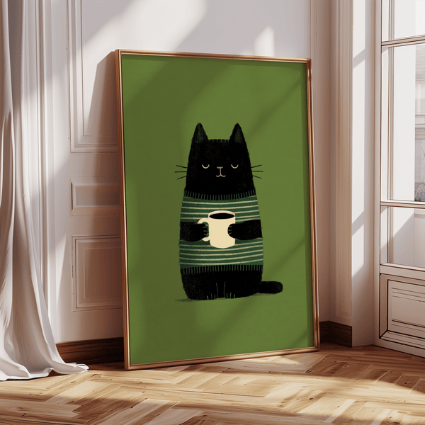 Grumpy Cat Wall Art green themed wall art for minimalist rooms