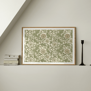 Botanical Wall Decor art print featuring green leaves for entryway