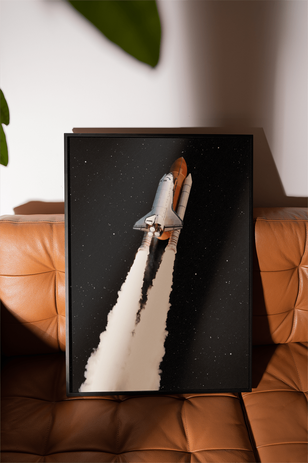 Rocket Launch Wall Art in White and Black bedroom science wall art