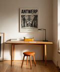 Centered perspective architecture poster print of Antwerp station interior