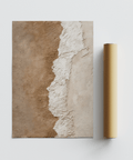 Neutral Textured Art Print in Brown and Beige for dining area
