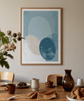 Clean minimal gallery wall print showcasing balanced circle composition
